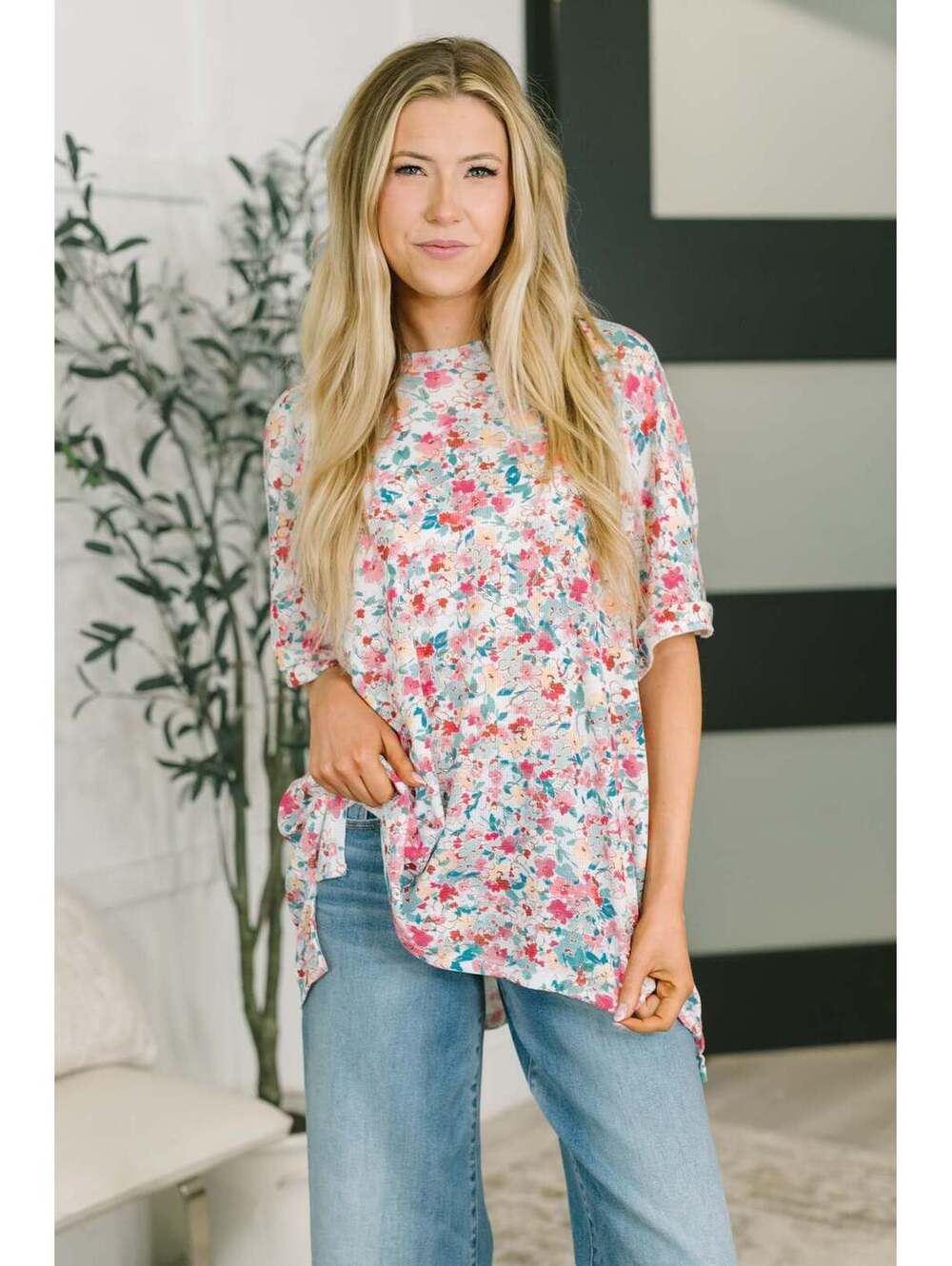 Left Em' Speechless Dolman Sleeve Blouse